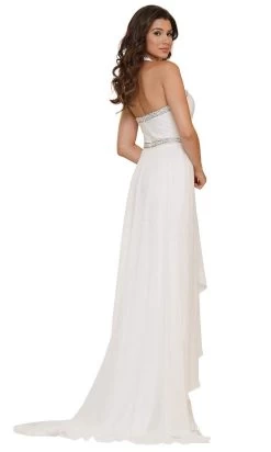 Colors Dress - 2721 High Halter Overskirt Sheath Dress -Boutique Wedding Dress Store colors dress 2721 high halter overskirt sheath dress prom dresses 29332997537875