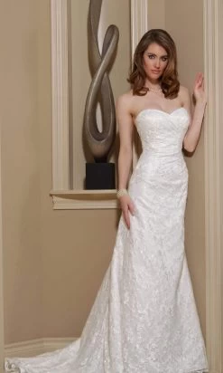 Da Vinci Bridal - 50155 Lace Sweetheart Bridal Sheath Dress