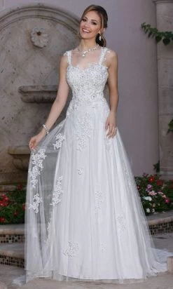 Da Vinci Bridal - 50361 Sweetheart V Back Embellished Gown