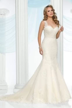 Da Vinci Bridal - 50429 Low Scoop Back Lace And Tulle Wedding Gown -Boutique Wedding Dress Store da vinci bridal 50429 low scoop back lace and tulle wedding gown wedding dresses 15445932245075