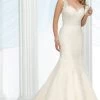 Da Vinci Bridal - 50429 Low Scoop Back Lace And Tulle Wedding Gown -Boutique Wedding Dress Store da vinci bridal 50429 low scoop back lace and tulle wedding gown wedding dresses 2 ivory ivory 15448739741779