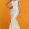 Da Vinci Bridal - 50523 Sleeveless V Neck Floral Trumpet Gown -Boutique Wedding Dress Store da vinci bridal 50523 sleeveless v neck floral trumpet gown wedding dresses 15454430986323