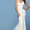 Da Vinci Bridal - 50549 V-Neck Filigree Lace Sheath Wedding Dress -Boutique Wedding Dress Store da vinci bridal 50549 v neck filigree lace sheath wedding dress wedding dresses 15449165037651