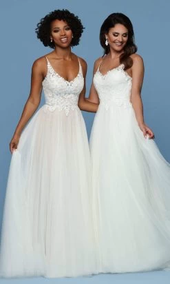 Da Vinci Bridal - 50552 V-Neck Low Scoop Back Lace Tulle Wedding Dress -Boutique Wedding Dress Store da vinci bridal 50552 v neck low scoop back lace tulle wedding dress wedding dresses 28875654725715