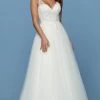 Da Vinci Bridal - 50571 Beaded Lace V Neck Tulle Ballgown