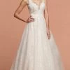 Da Vinci Bridal - 50591 Lace Applique Plunging V Neck Ballgown