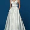 Da Vinci Bridal - 50656 Plunging V-Neck Satin Bridal Gown -Boutique Wedding Dress Store da vinci bridal 50656 plunging v neck satin bridal gown bridal dresses 02 ivory 28717921796179
