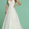 Da Vinci Bridal - Embroidered A-Line Bridal Gown 50616 - 1 Pc Ivory/Blush In Size 14 Available -Boutique Wedding Dress Store da vinci bridal embroidered a line bridal gown 50616 1 pc ivory blush in size 14 available ccsale 14 ivory blush 32022168731731