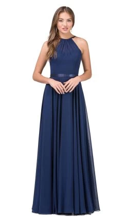Dancing Queen - 2176 Illusion High Halter Chiffon A-Line Prom Gown -Boutique Wedding Dress Store dancing queen 2176 illusion high halter chiffon a line prom gown prom dresses 28932389601363