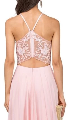 Dancing Queen - 2369 Embroidered Sheer Halter Chiffon Prom Dress 11 Dancing Queen - 2369 Embroidered Sheer Halter Chiffon Prom Dress -Boutique Wedding Dress Store dancing queen 2369 embroidered sheer halter chiffon prom dress special occasion dress 5682138677305