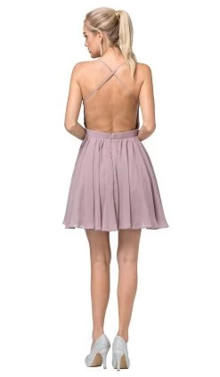 Dancing Queen - 3089 Embroidered V-neck A-line Cocktail Dress -Boutique Wedding Dress Store dancing queen 3089 embroidered v neck a line cocktail dress homecoming dresses 14109261201491