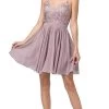 Dancing Queen - 3089 Embroidered V-neck A-line Cocktail Dress 2 Dancing Queen - 3089 Embroidered V-neck A-line Cocktail Dress -Boutique Wedding Dress Store dancing queen 3089 embroidered v neck a line cocktail dress homecoming dresses xs mocha 14109261135955
