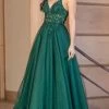 Dancing Queen 4328 - Embroidery-Detailed A-line Gown -Boutique Wedding Dress Store dancing queen 4328 embroidery detailed a line gown special occasion dress xs hunter green 32208336486483