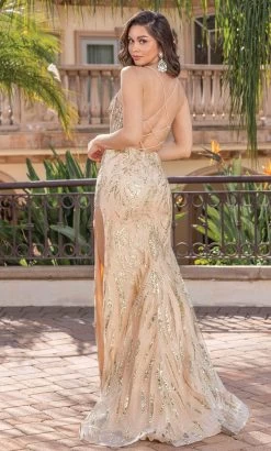 Dancing Queen 4334 - Open Strappy Back Lustrous Gown -Boutique Wedding Dress Store dancing queen 4334 open strappy back lustrous gown special occasion dress 32208359981139
