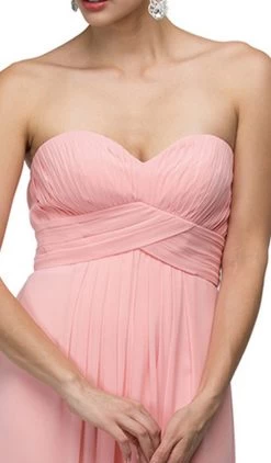 Dancing Queen - 8658 Strapless Chiffon Empire Long Prom Dress -Boutique Wedding Dress Store dancing queen 8658 strapless chiffon empire long prom dress special occasion dress 5682520555577