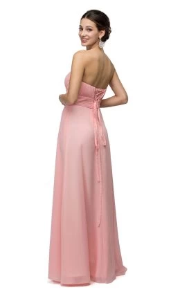 Dancing Queen - 8658 Strapless Chiffon Empire Long Prom Dress -Boutique Wedding Dress Store dancing queen 8658 strapless chiffon empire long prom dress special occasion dress 5682520686649
