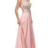 Dancing Queen - 9740 Bejeweled A-line Evening Dress -Boutique Wedding Dress Store dancing queen 9740 bejeweled a line evening dress evening dressses xs blush 28794755416147