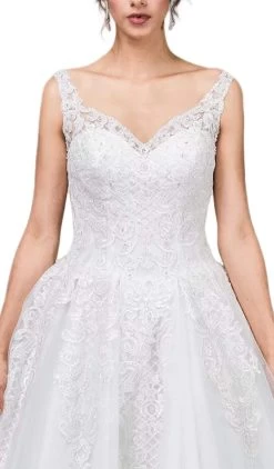 Dancing Queen Bridal - 72 Applique V-neck Ballgown -Boutique Wedding Dress Store dancing queen bridal 72 applique v neck ballgown wedding dresses 11047094190163