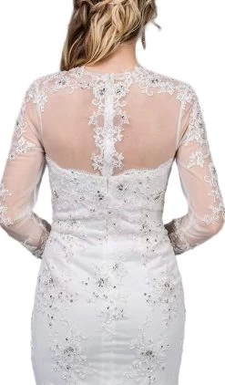 Dancing Queen Bridal - 75 Lace Applique Long Sleeve Trumpet Dress -Boutique Wedding Dress Store dancing queen bridal 75 lace applique long sleeve trumpet dress wedding dresses 11047304757331