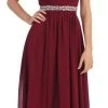 Dancing Queen Illusion Cap Sleeve Pleated V-Neck Chiffon Evening Dress 9182 -Boutique Wedding Dress Store dancing queen illusion cap sleeve pleated v neck chiffon evening dress 9182 ccsale xl burgundy 7535049343059