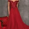 Dave & Johnny 10671 - Off Shoulder Sweetheart Neck Long Dress -Boutique Wedding Dress Store dave johnny 10671 off shoulder sweetheart neck long dress special occasion dress 00 burgundy 30925779009619