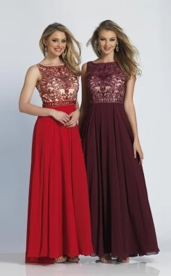 Dave & Johnny - 1417W Stone Embellished Bateau A-line Dress -Boutique Wedding Dress Store dave johnny 1417w stone embellished bateau a line dress special occasion dress 5502613225529