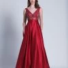 Dave & Johnny - 3510 Beaded V-Neck Evening Gown -Boutique Wedding Dress Store dave johnny 3510 beaded v neck evening gown special occasion dress 5502664081465
