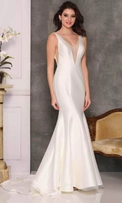 Dave & Johnny Bridal A10470 - V-Neck And Back Bridal Gown