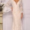 Dave & Johnny Bridal A10486 - Laced Long Sleeved Bridal Gown -Boutique Wedding Dress Store dave johnny bridal a10486 laced long sleeved bridal gown special occasion dress 0 ivory 30926002487379