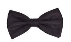 Eggplant Paisley Bow Ties With Matching Pocket Squares