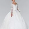 Elizabeth K Bridal - GL2377 Illusion Bell Sleeve Lace Bodice Ballgown -Boutique Wedding Dress Store elizabeth k bridal gl2377 illusion bell sleeve lace bodice ballgown wedding dresses xs white 5412351246393