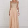 Elizabeth K - GL1571 Gold Embroidered Sweetheart Chiffon A-line Dress -Boutique Wedding Dress Store elizabeth k gl1571 gold embroidered sweetheart chiffon a line dress bridesmaid dresses xs champagne 5412797546553