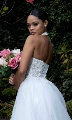 Elizabeth K - GL1900 Embellished Lace Mesh A-line Gown -Boutique Wedding Dress Store elizabeth k gl1900 embellished lace mesh a line gown wedding dresses 27989397045331