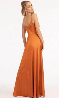 Elizabeth K GL1993 - Spaghetti Strap V-Neck Prom Dress With Slit -Boutique Wedding Dress Store elizabeth k gl1993 spaghetti strap v neck prom dress with slit special occasion dress 30081946583123