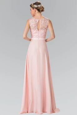 Elizabeth K - GL2364 Embroidered Illusion Top Chiffon A Line Dress -Boutique Wedding Dress Store elizabeth k gl2364 embroidered illusion top chiffon a line dress bridesmaid dresses 5412120657977