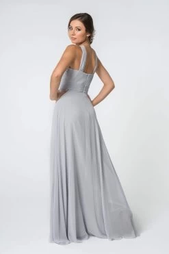 Elizabeth K - GL2816 Knotted Halter Bodice Chiffon A-Line Dress -Boutique Wedding Dress Store elizabeth k gl2816 knotted halter bodice chiffon a line dress bridesmaid dresses 28269634584659