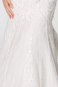 Elizabeth K - GL2821 Embellished Lace V-neck Trumpet Gown -Boutique Wedding Dress Store elizabeth k gl2821 embellished lace v neck trumpet gown wedding dresses 28331806163027