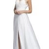 Aspeed Design - Embellished Ruched A-line Prom Dress -Boutique Wedding Dress Store embellished ruched a line prom dress dress xxs off white 5654802268217
