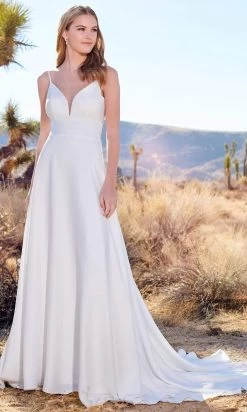 Enchanting By Mon Cheri - 220113 Spaghetti Strap Lace Back Bridal Gown