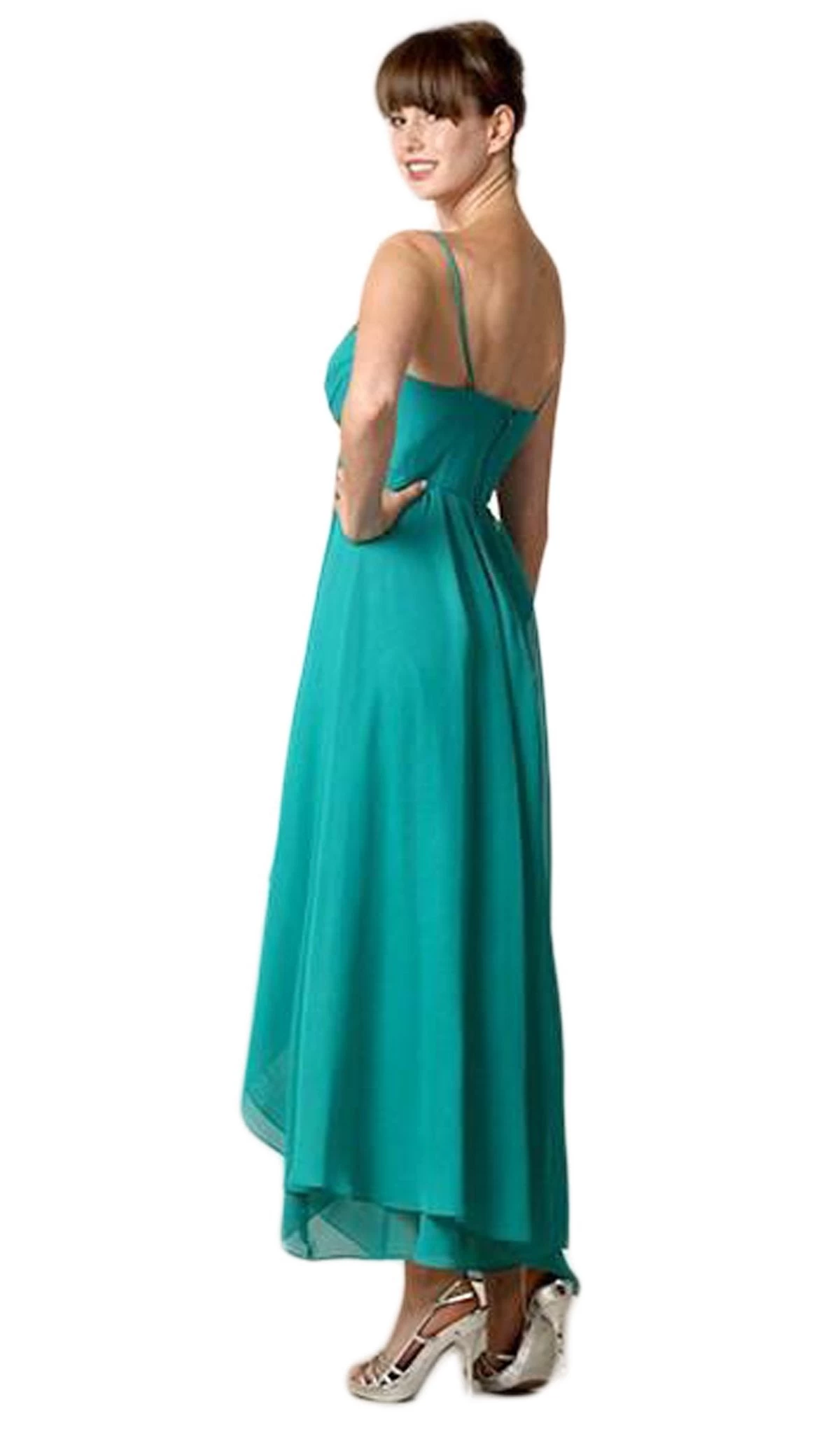 Eureka Fashion - 1913 Chiffon Layered High Low Empire Waist Gown 9 Eureka Fashion - 1913 Chiffon Layered High Low Empire Waist Gown - Image 7