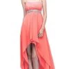 Eureka Fashion - 1913 Chiffon Layered High Low Empire Waist Gown -Boutique Wedding Dress Store eureka fashion 1913 chiffon layered high low empire waist gown special occasion dress xs coral 6681967591507