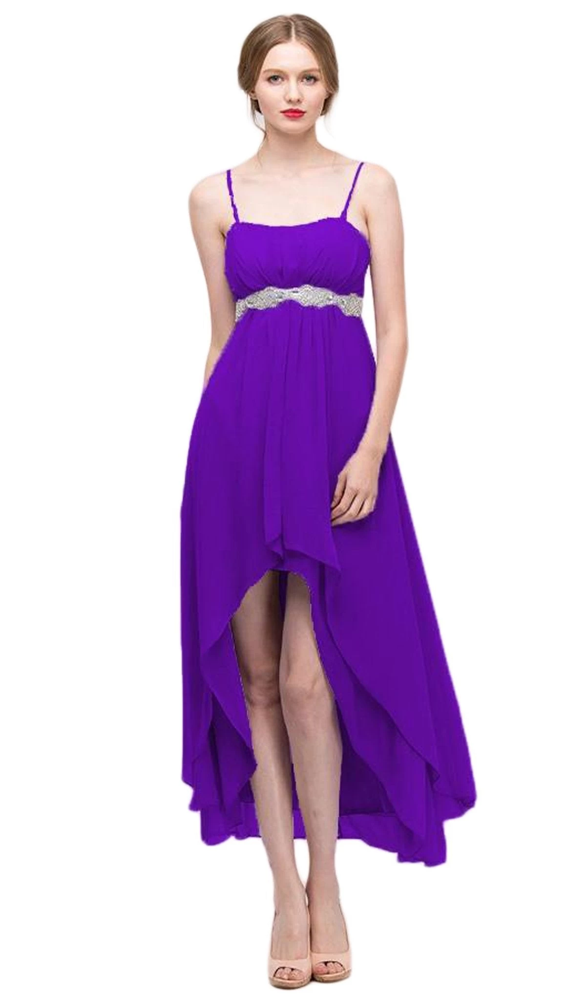 Eureka Fashion - 1913 Chiffon Layered High Low Empire Waist Gown 12 Eureka Fashion - 1913 Chiffon Layered High Low Empire Waist Gown - Image 10