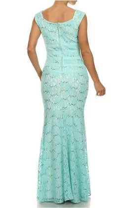 Eureka Fashion - 2050 Lace And Satin Sequin Mermaid Gown -Boutique Wedding Dress Store eureka fashion 2050 lace and satin sequin mermaid gown special occasion dress 6684712468563