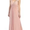 Eureka Fashion - 2383 Cap Sleeve Lace V-neck Chiffon A-line Dress -Boutique Wedding Dress Store eureka fashion 2383 cap sleeve lace v neck chiffon a line dress special occasion dress xs dusty pink 6921255223379