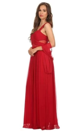 Eureka Fashion - 5101 Illusion Cutout Ruched Jersey Dress -Boutique Wedding Dress Store eureka fashion 5101 illusion cutout ruched jersey dress bridesmaid dresses 6896320315475