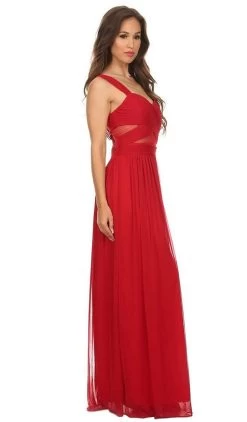 Eureka Fashion - 5101 Illusion Cutout Ruched Jersey Dress -Boutique Wedding Dress Store eureka fashion 5101 illusion cutout ruched jersey dress bridesmaid dresses 6896320479315