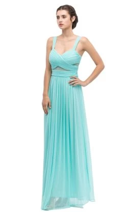 Eureka Fashion - 5101 Illusion Cutout Ruched Jersey Dress -Boutique Wedding Dress Store eureka fashion 5101 illusion cutout ruched jersey dress bridesmaid dresses xs mint 6896318742611