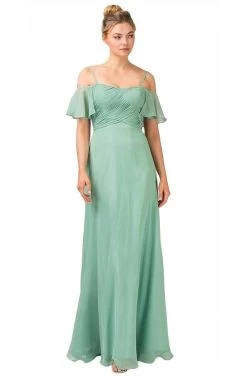 Eureka Fashion - 9011 Ruched Semi-Sweetheart A-Line Dress