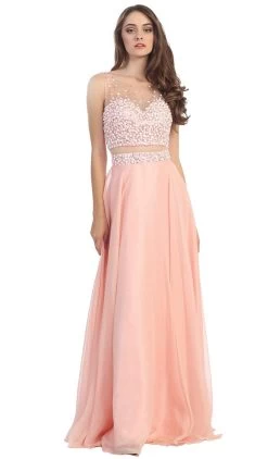 Eureka Fashion - Bubble Beaded Mesh Evening Dress -Boutique Wedding Dress Store eureka fashion bubble beaded mesh evening dress special occasion dress xs blush 5657146294329