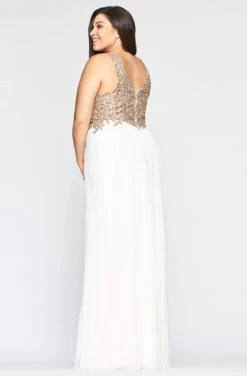 Faviana - 9428 Sleeveless Lace Embroidered Plus Size Dress -Boutique Wedding Dress Store faviana 9428 sleeveless lace embroidered plus size dress bridesmaid dresses 28697962348627